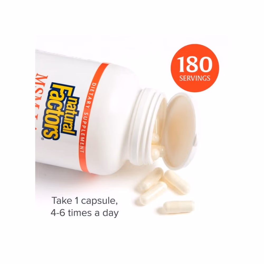 Natural Factors MSM Joint Formula 1000 mg  180 Capsules 3