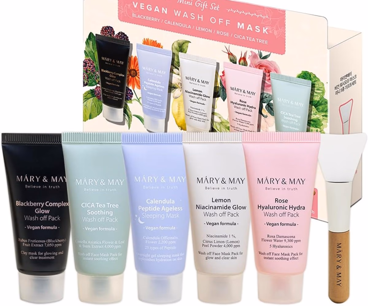 Mary And May Vegan Wash Off Mask Mini Gift Set 1