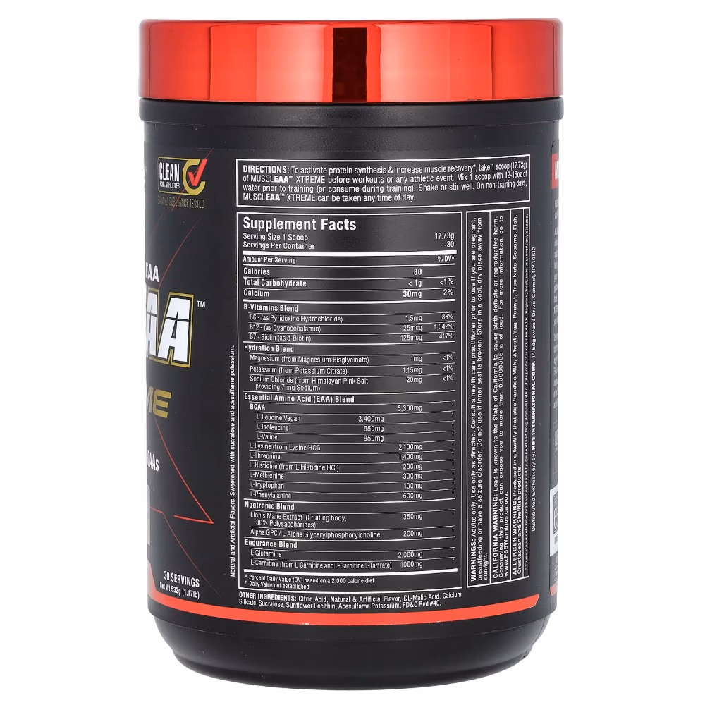 ALLMAX MusclEAA Xtreme Essential Amino Acids Powder with BCAAs and Hydration Complex, Cherry Limeade, 435 g, 30 Servings 2