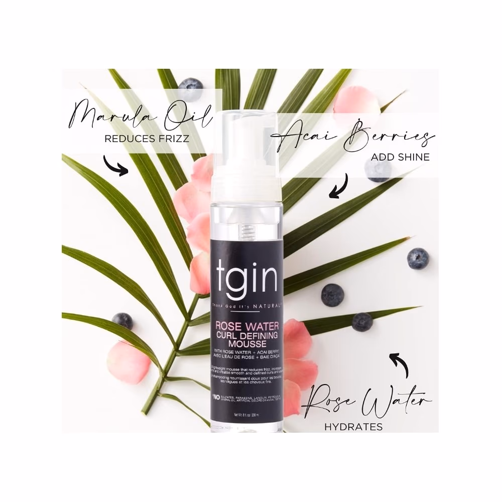 TGIN Rose Water Curl Defining Mousse 236ml 3
