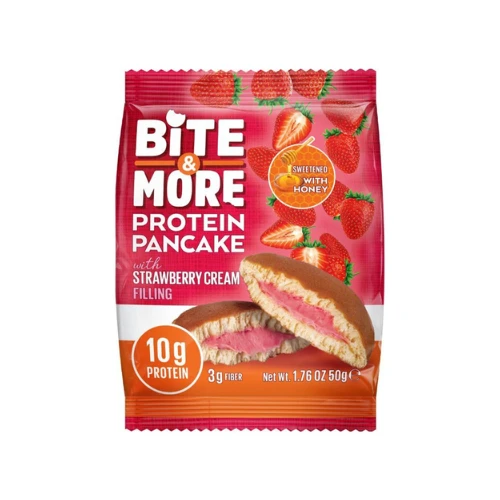 Bite & More Protein Pancake - Strawberry Cream 50g