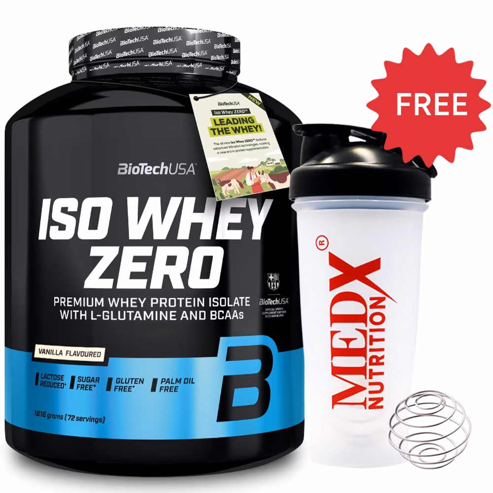 BioTechUSA Iso Whey Zero Vanilla 1816g: Lactose-Free Whey Protein Isolate 1