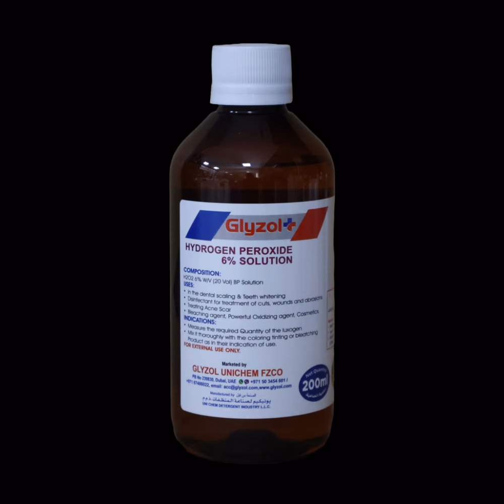 Glyzol Hydrogen Peroxide 6% Solution (200ml) 1