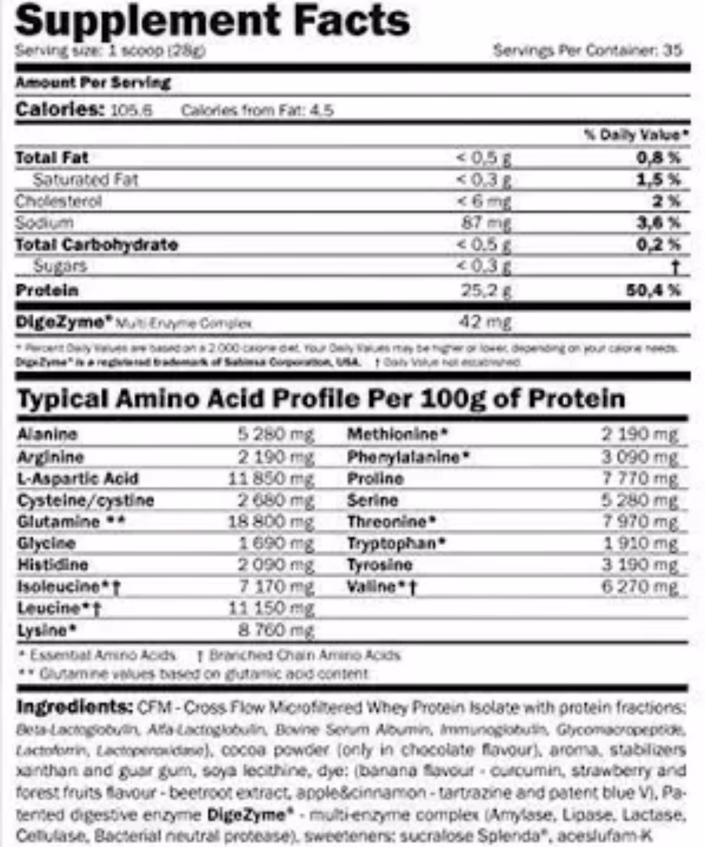 Amix Isoprime CFM Isolate White Chocolate 1kg 2