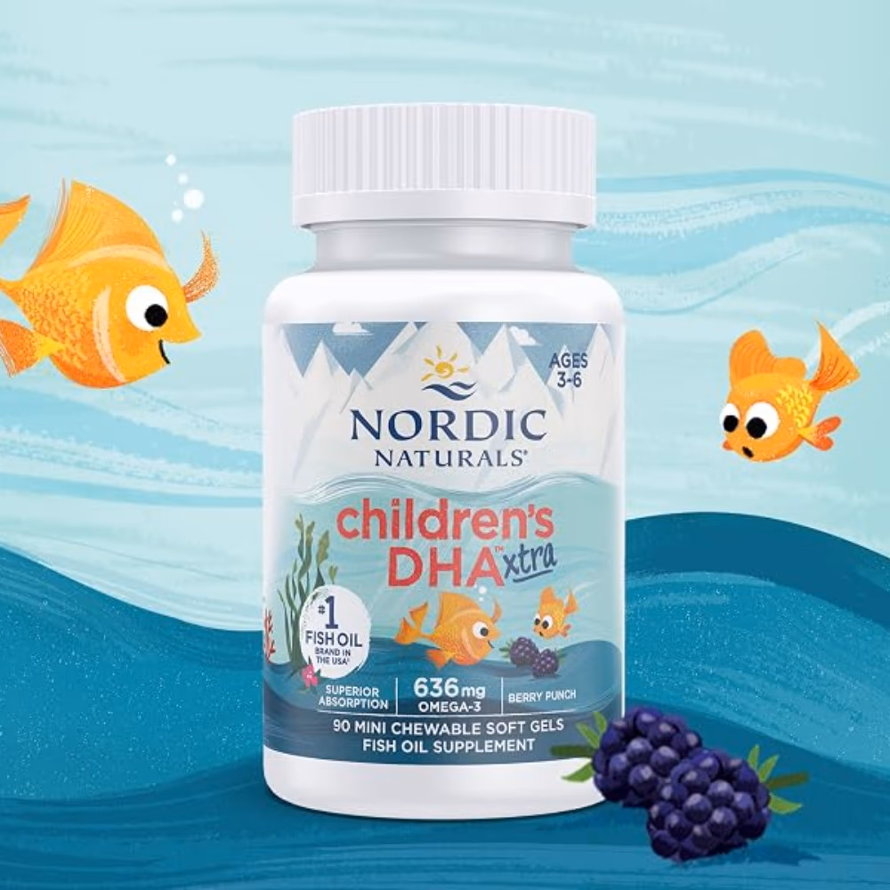 Nordic Children's DHA Mini Chew Soft Gels 90s 2