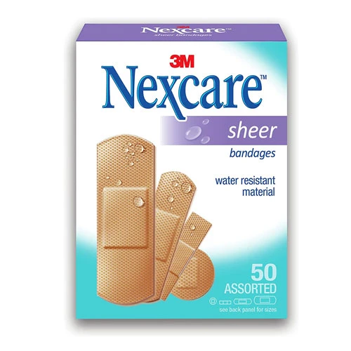 3M Nexcare Sheer Bandages - Assorted Size - 50 Bandages 1