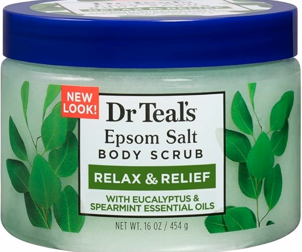 Dr Teals Epsom Salt Body Scrub Eucalyptus & Spearmint 454g 1