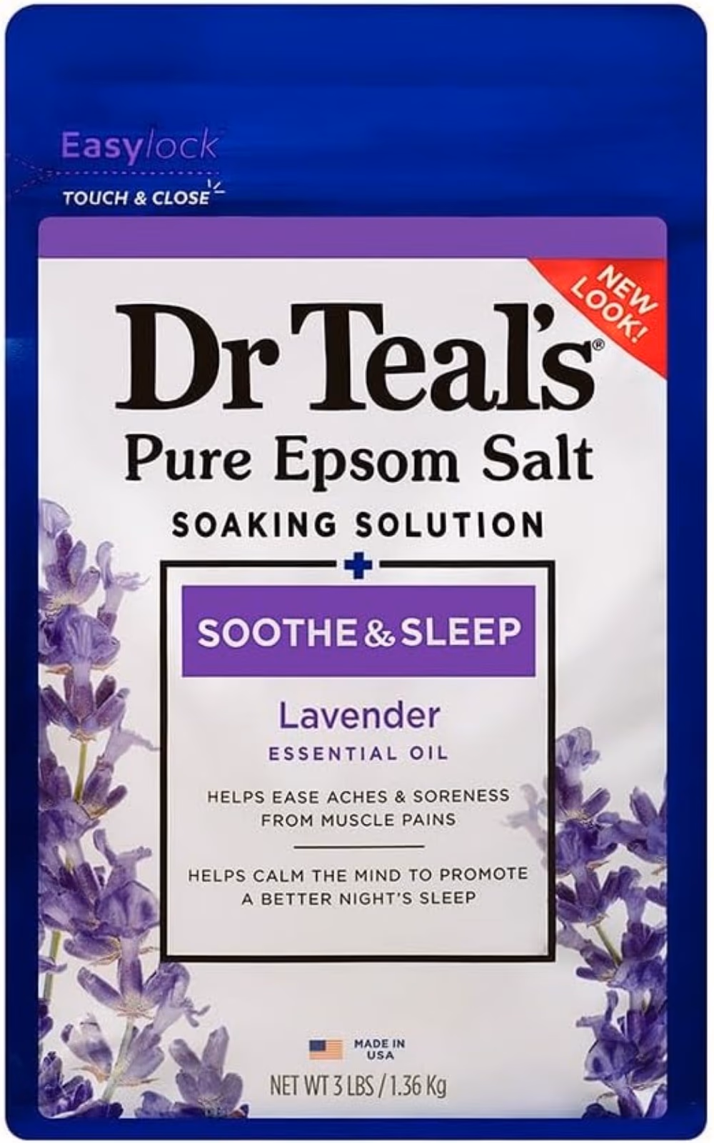 Dr Teals Epsom Salt Lavender 1.36kg 1