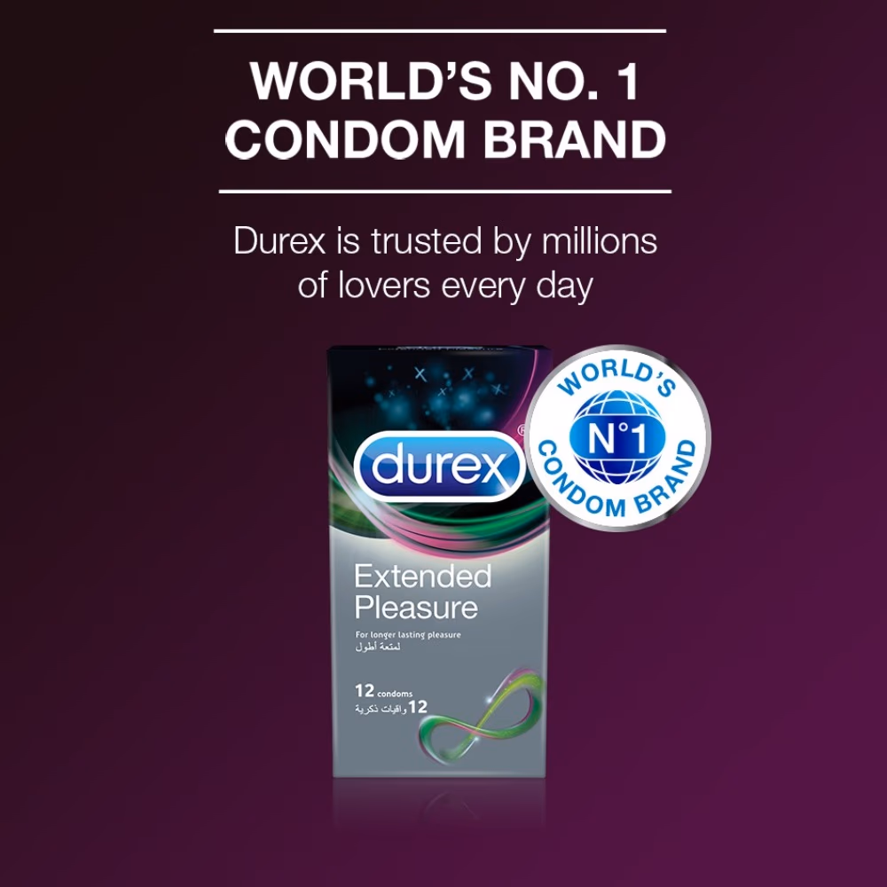 Durex Extended Pleasure Condoms - Pack of 12 2