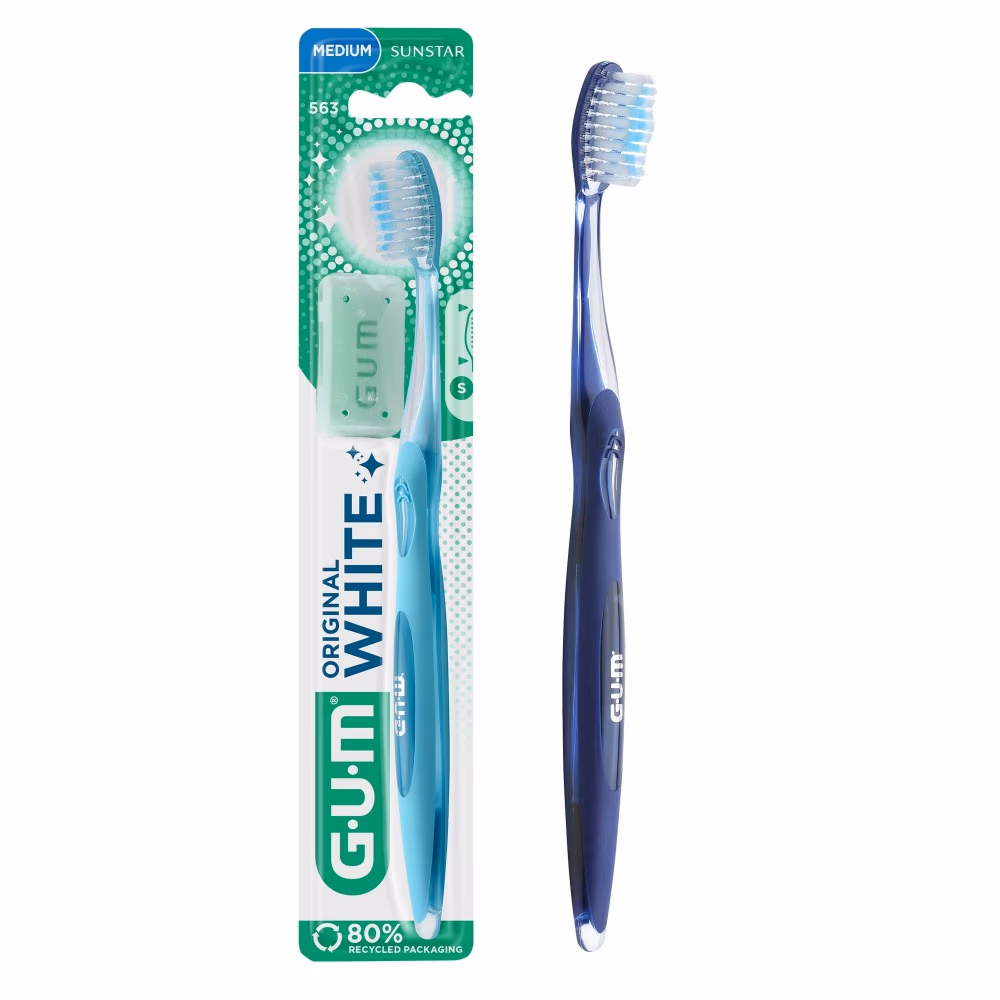 GUM Original White Toothbrush (563) Medium - Assorted Color