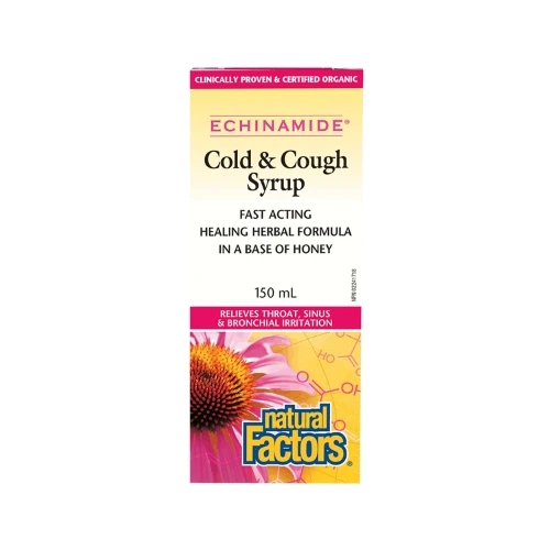 Natural Factors Echinamide Cold &amp; Cough Syrup 150mL 1