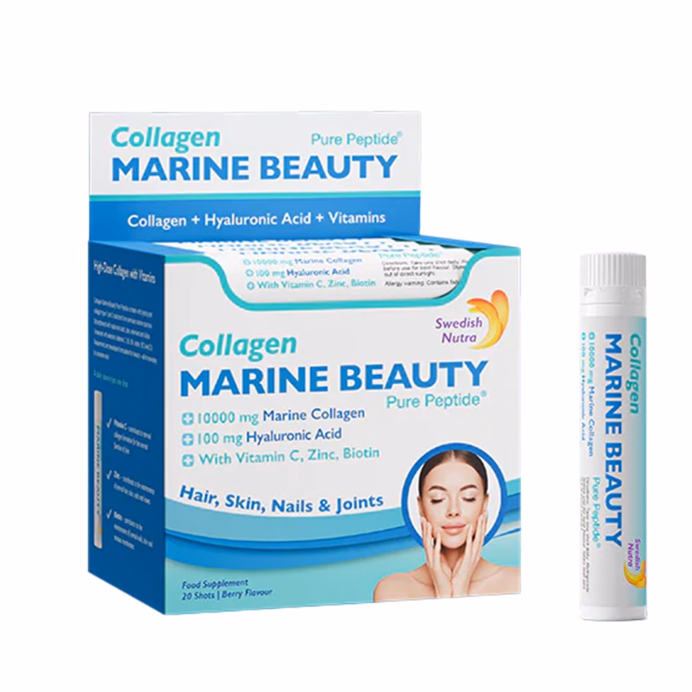 Swedish Nutra Collagen Marine Beauty- Berry Flavor - 20 Shots 1
