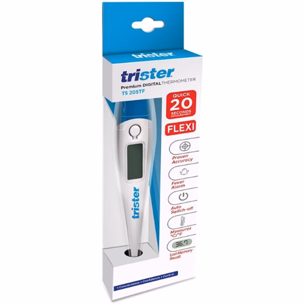 Trister Digital Thermometer 20sec Flexi Ts205tf 1