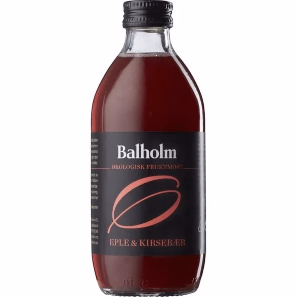 Balholm Organic Fruit Juice 330ml – Apple & Cherry | Cold Pressed, No Concentrate | Norwegian Fjord Fruit