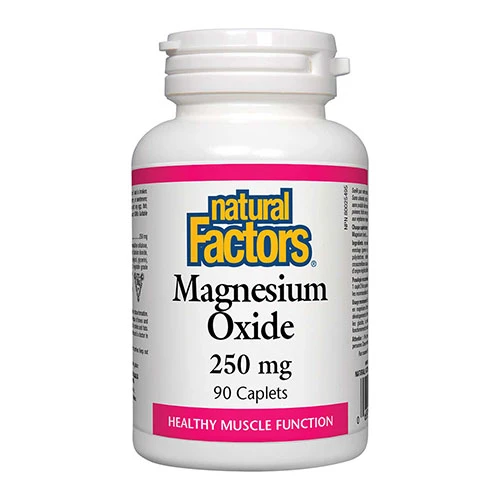 Natural Factors Magnesium Oxide 250 mg 90 Caplets 1
