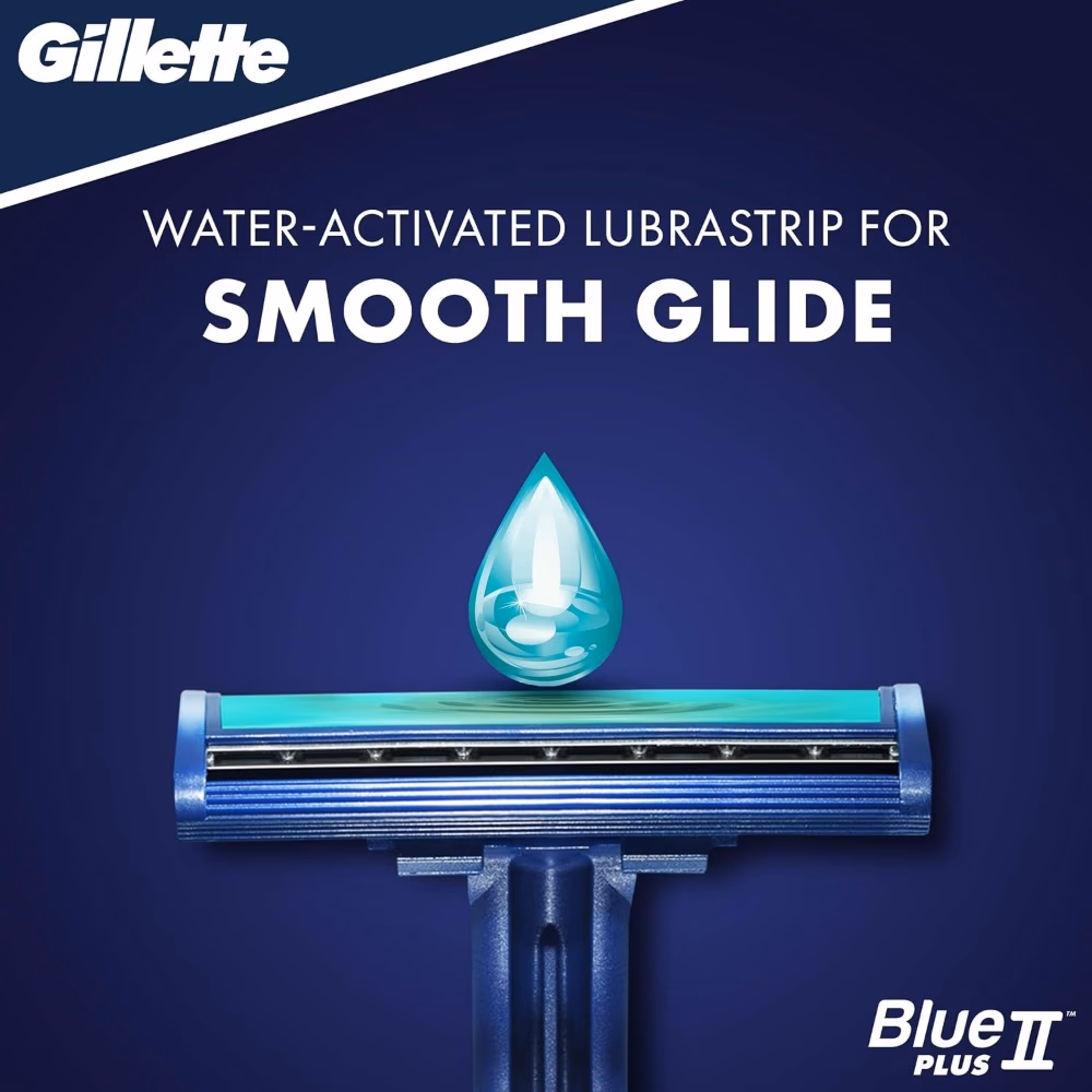 Gillette Blue II Plus Disposable Razors 5s 3