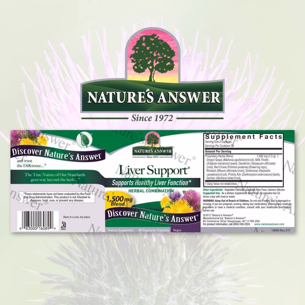 Natures Answer Liver Support 1500mg-90 Capsules 4