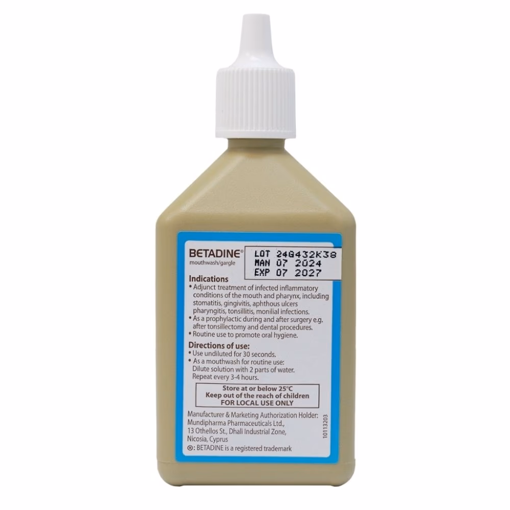 Betadine Mouthwash/Gargle 125ml 2