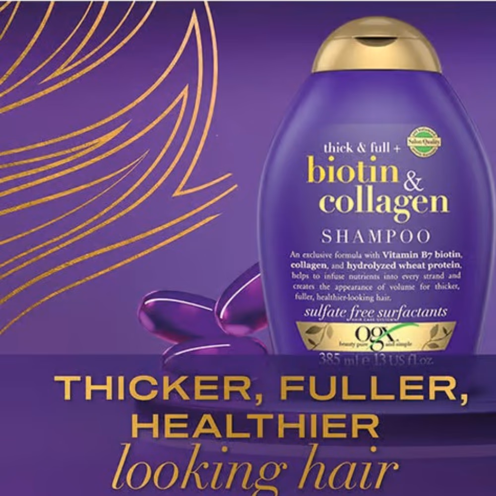 OGX Biotin And Collagen Shampoo 385ml 4