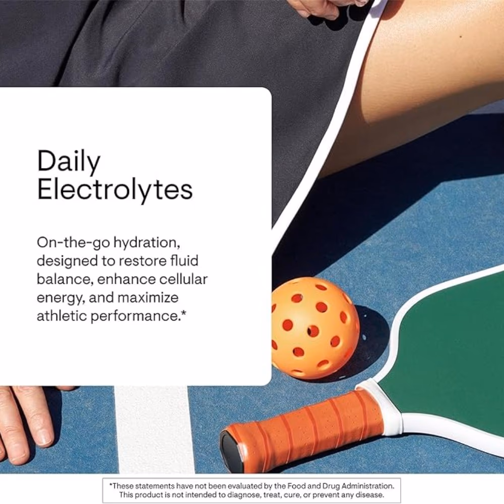 Thorne Daily Electrolytes 30 Stick Packs – Blood Orange | NSF Certified for Sport Hydration Mix 3