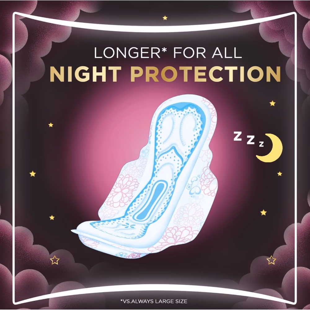 Always Cottony Soft Maxi Thick Night Pads with Wings - 24 Count 3