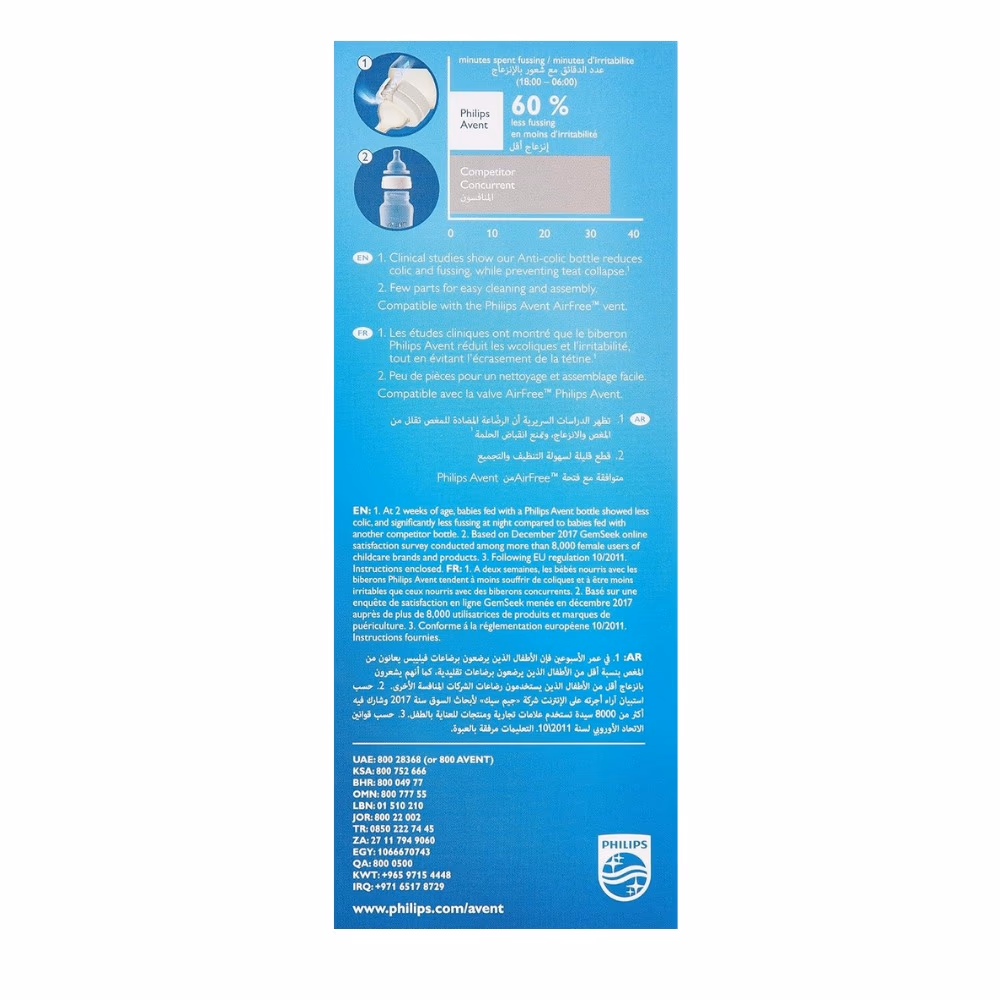 Philips Avent Anti-Colic Feeding Bottle 3m+ 330ml (SCF 816/61) 3