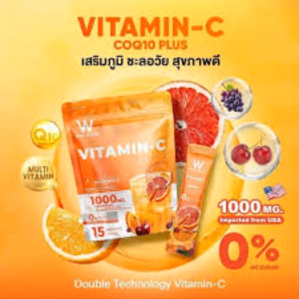 Wink White Vitamin C Cocozyme Q10 Powder Drink, 1000mg Vitamin C with Coenzyme Q10, Multivitamins & Resveratrol, 15 Sachets 2