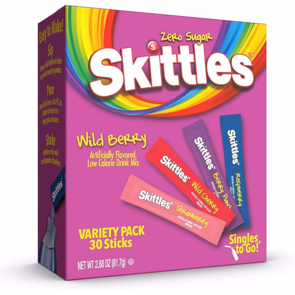 Skittles Drink Mix Wild Berry -30 Single Servings 1
