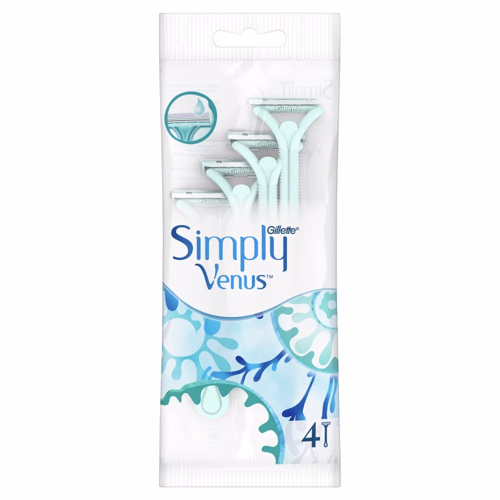 Gillette Simply Venus 2 Razors, 4 Count