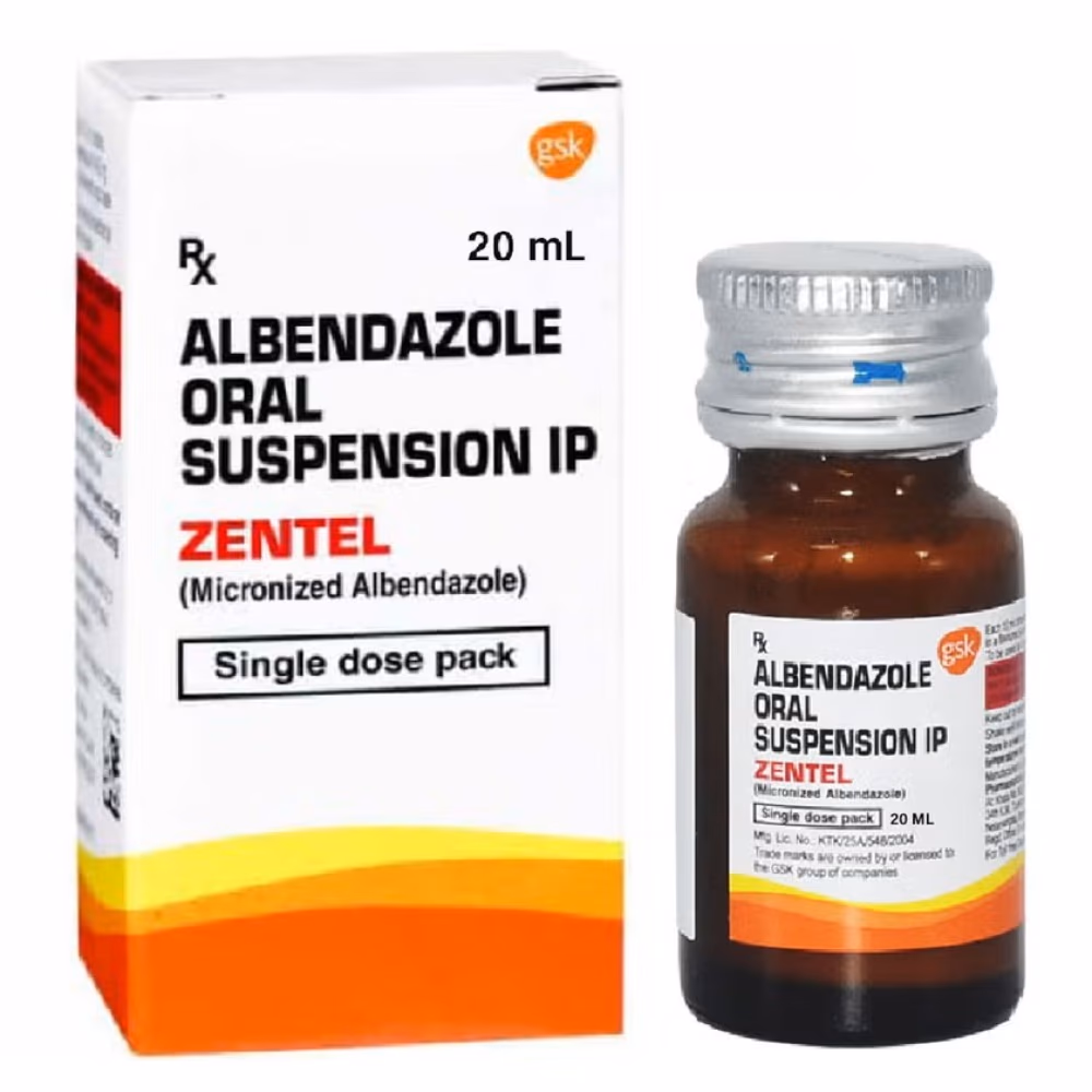 Zentel 100mg/5ml Suspension 20ml