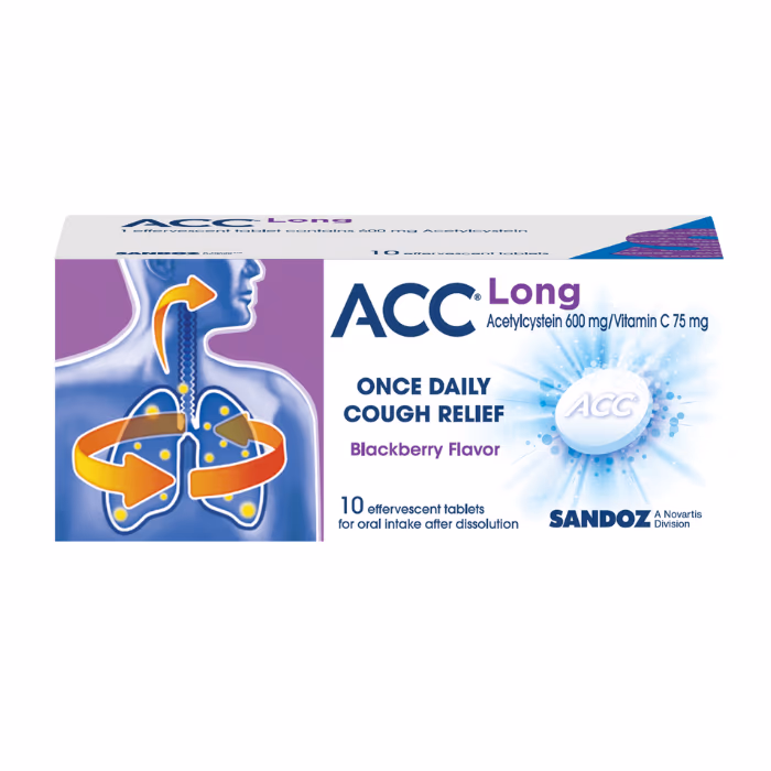 ACC Long 600 Effervescent Tablets 10s 1