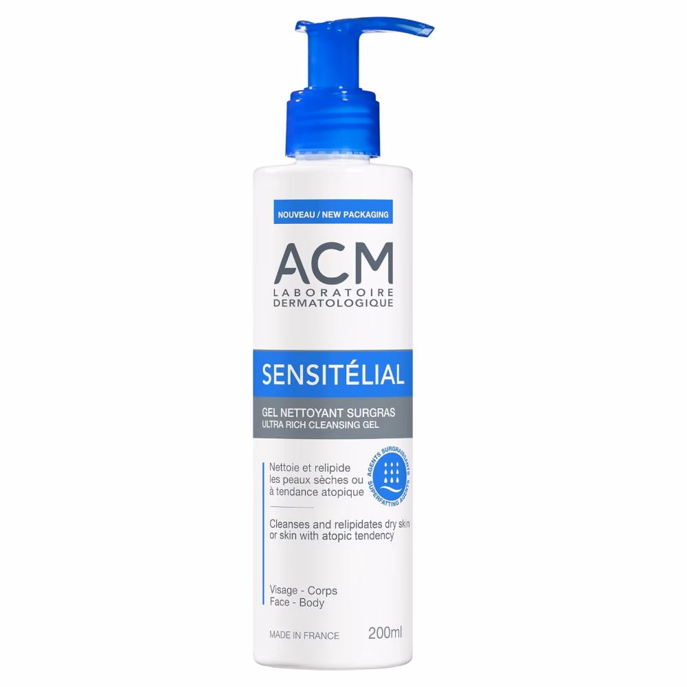 ACM Sensitelial Ultra-Rich Cleansing Gel – 200ml | Gentle Hydrating Cleanser for Dry & Sensitive Skin