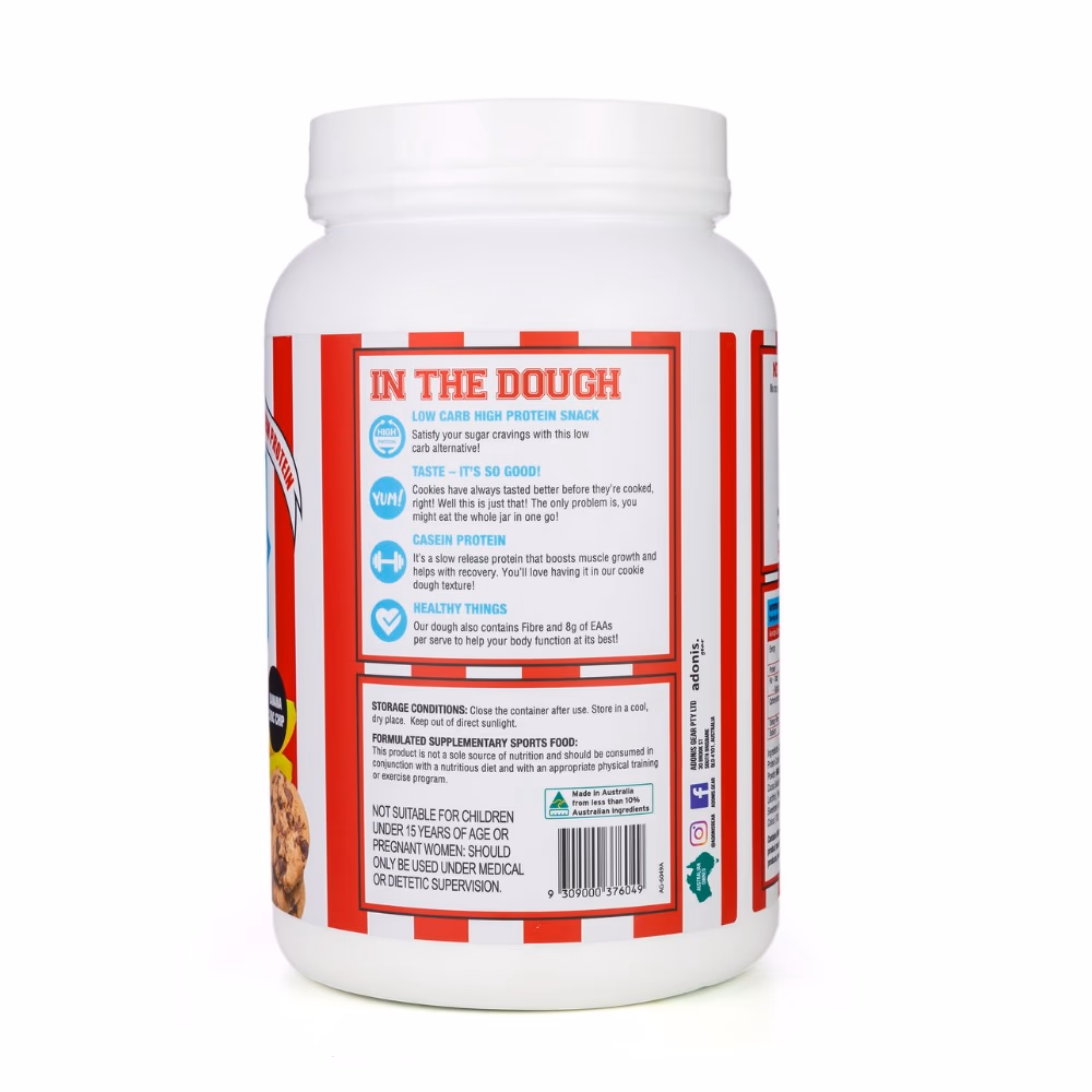 Adonis Casein Protein Cookie Dough Banana Choco Chip 1Kg 5