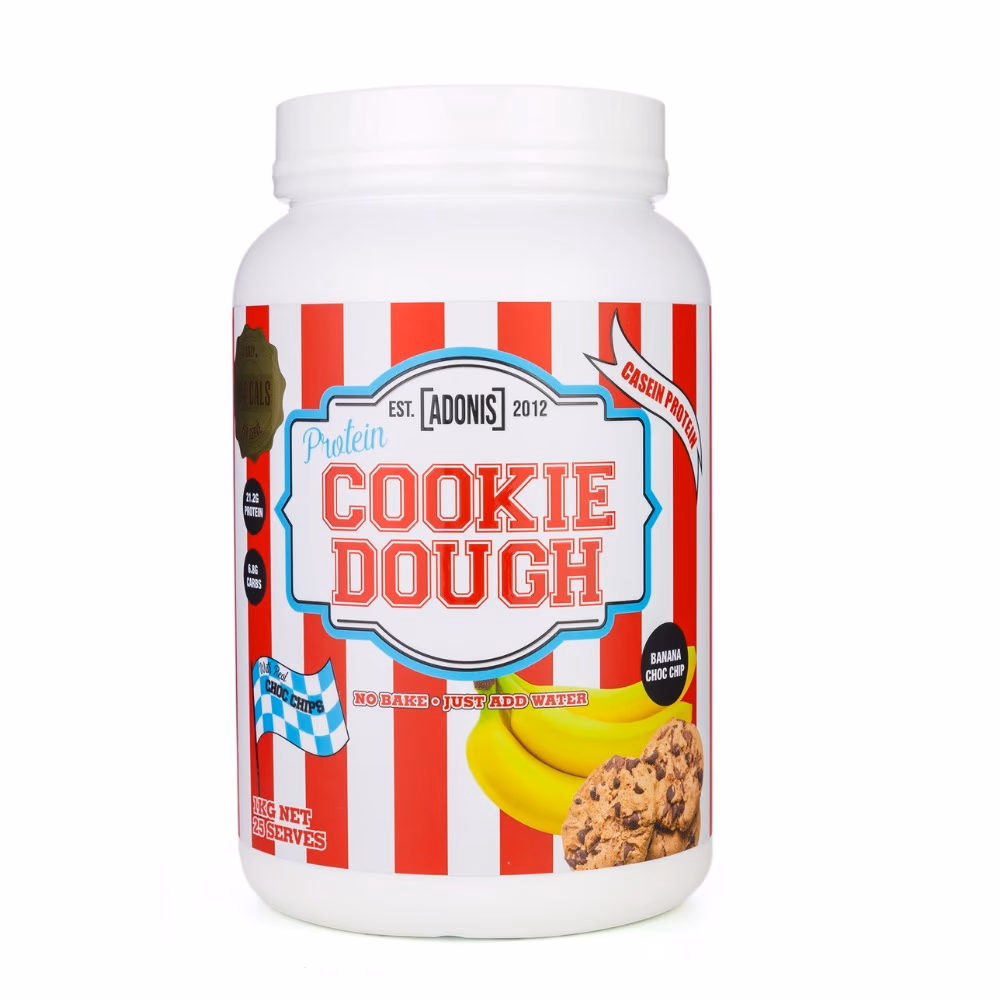 Adonis Casein Protein Cookie Dough Banana Choco Chip 1Kg 3