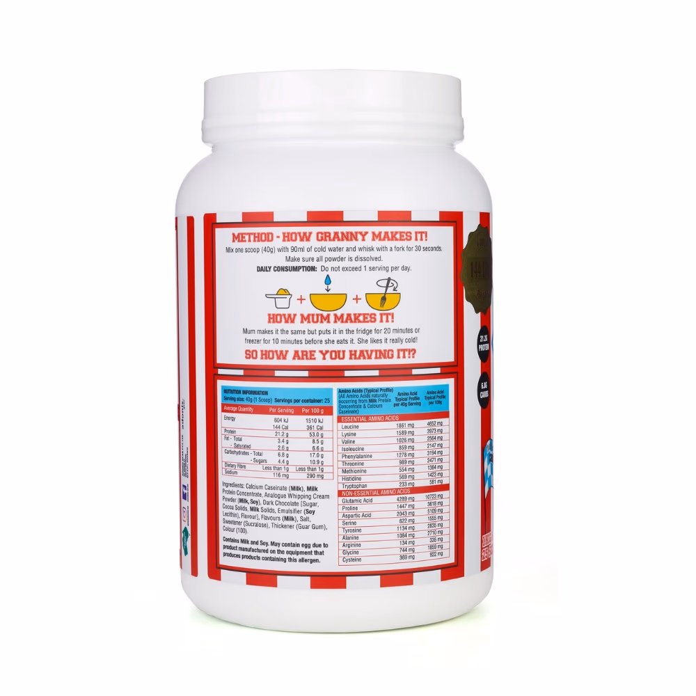 Adonis Casein Protein Cookie Dough Banana Choco Chip 1Kg 4