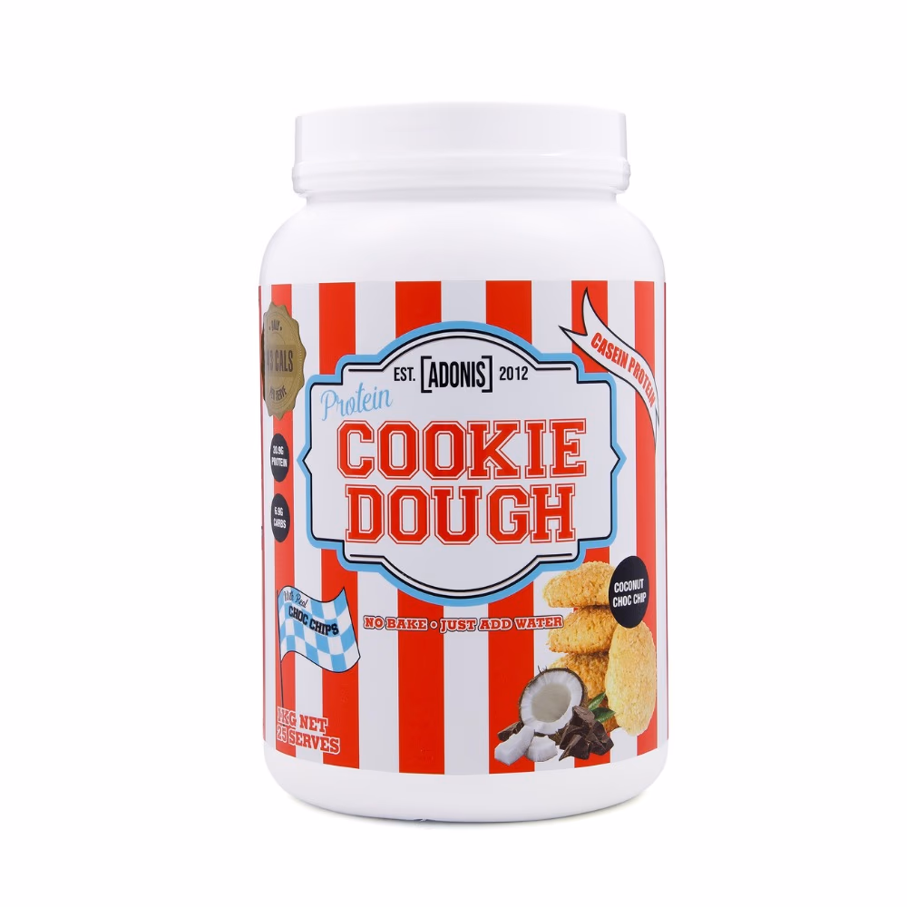 Adonis Casein Protein Cookie Dough Coconut Choco Chip 1kg 2