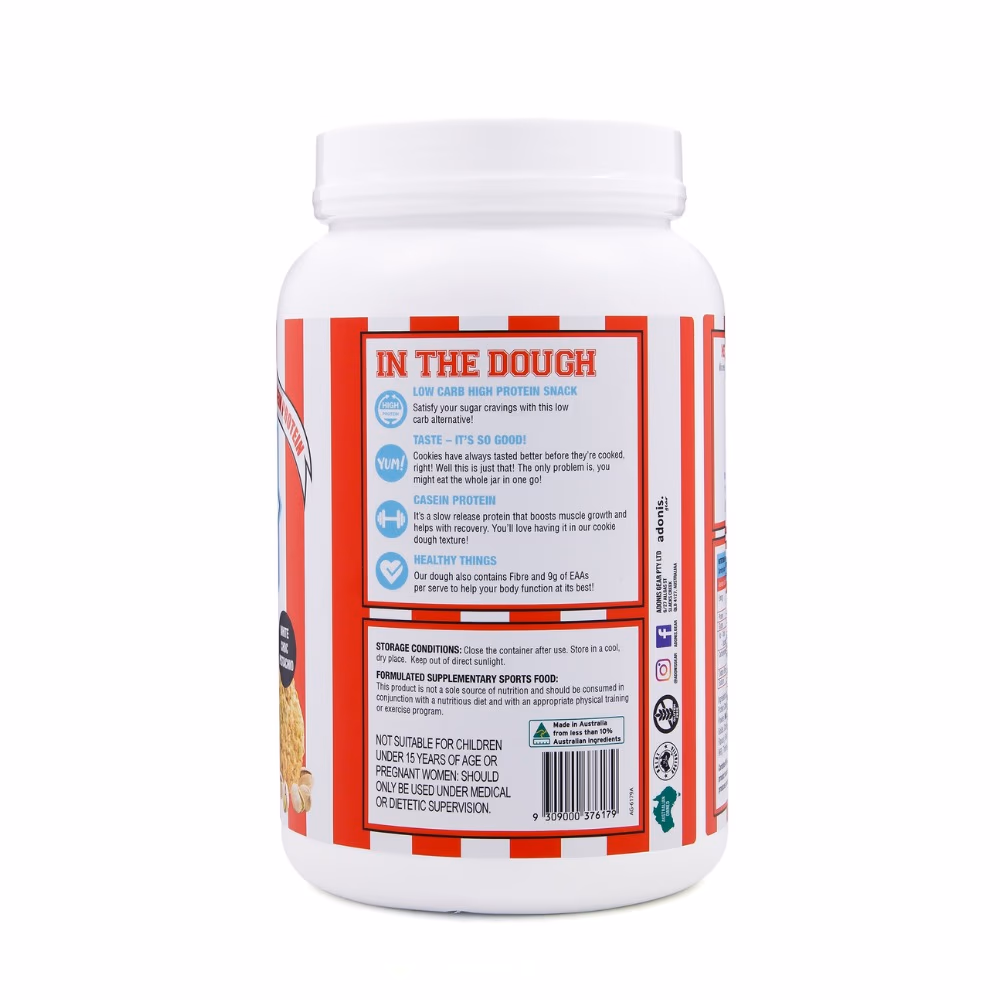 Adonis Casein Protein Cookie Dough White Chocolate Pistachio 1Kg 4