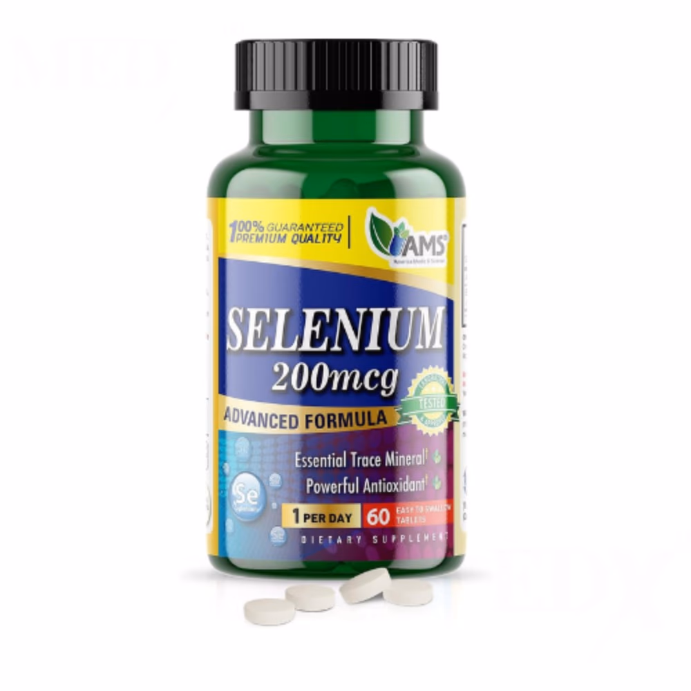 AMS Selenium 200mcg Tablets – 60 Count 1