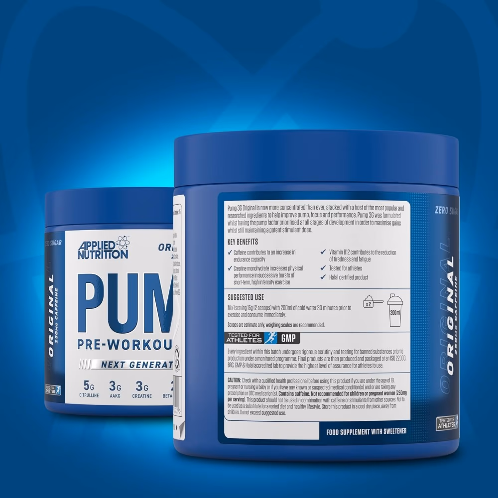 Applied Nutrition AN Pump 3G Pre Workout Blue Raspberry 375g  4