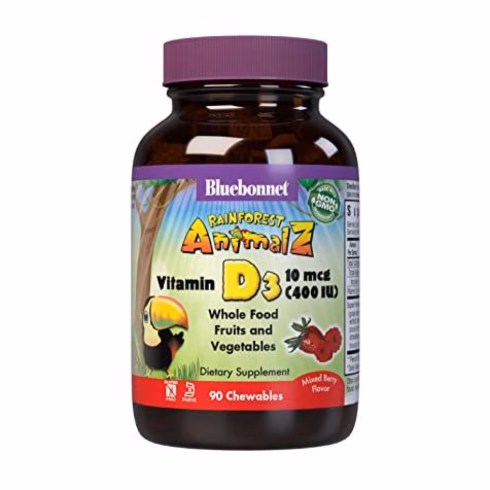 Bluebonnet Animal Vitamin D3 400IU 90 Chew Tabs