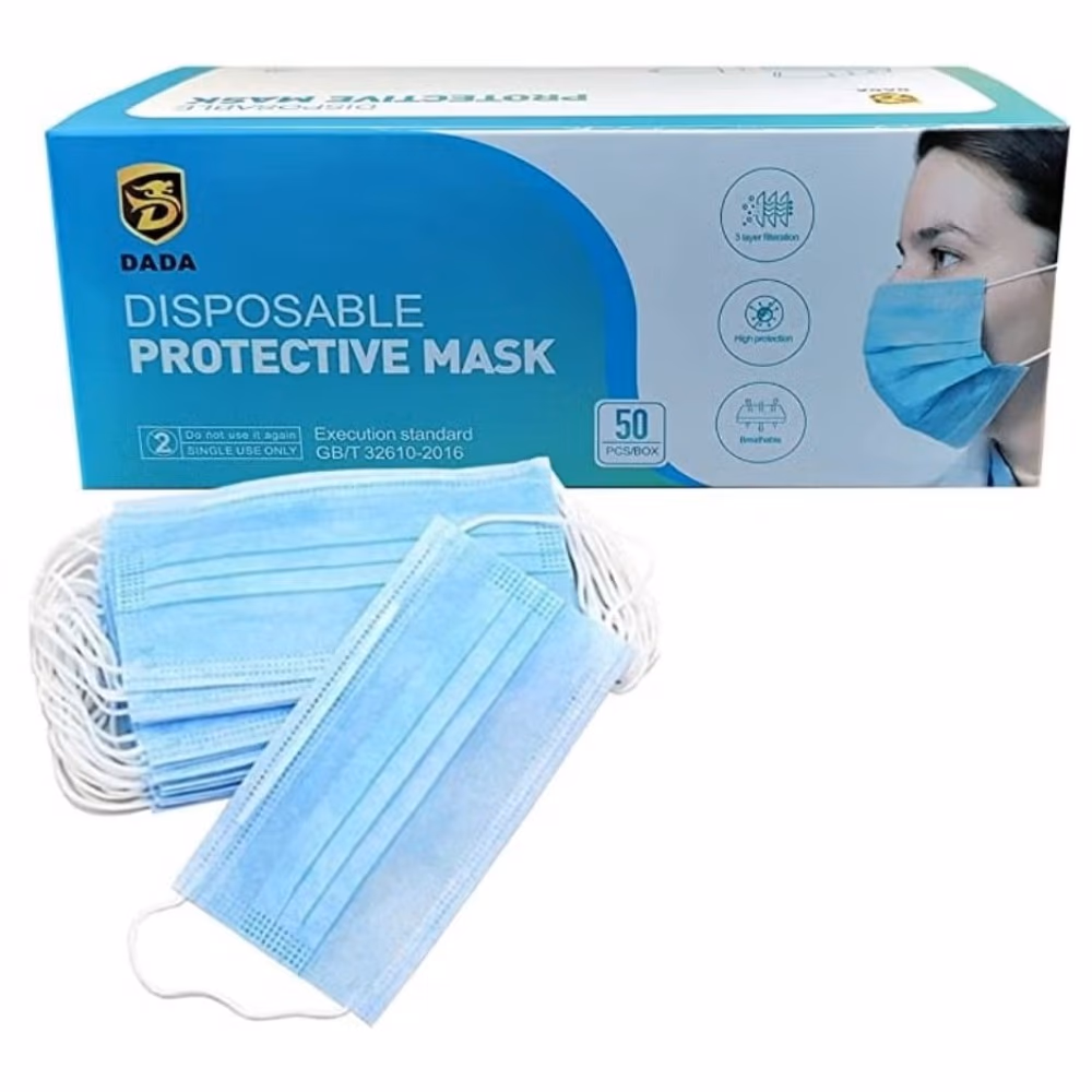 Dada Disposable Blue Face Masks 50s 1