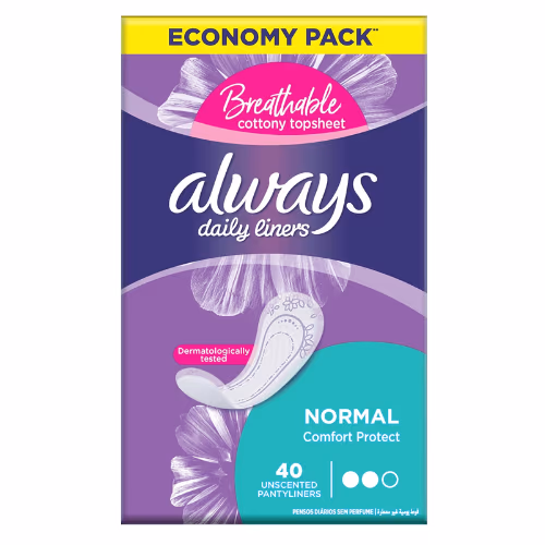 Always Comfort Protect Daily Liners Normal 40s