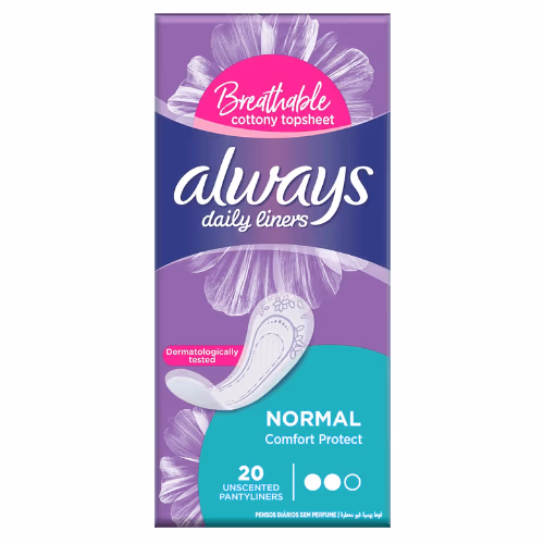 Always Daily Liners Comfort Protect, Normal Pantyliners, Pack of 20's