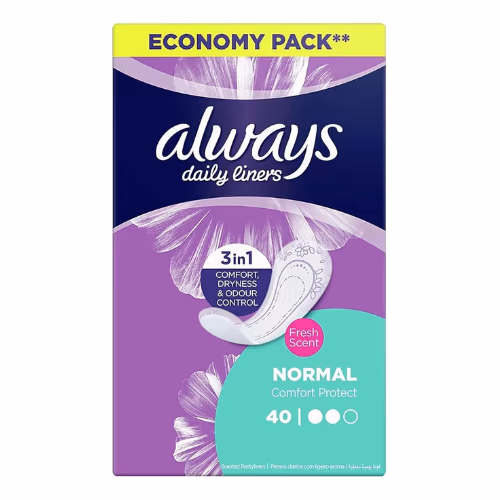 Always Daily Liners Comfort Protect Normal Fresh 40S