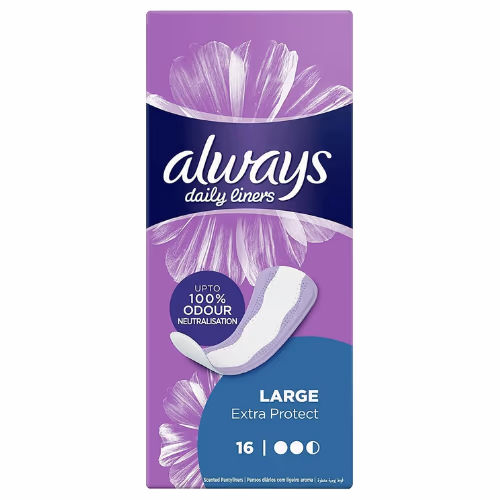 Always Daily Liners Extra Protect Large 16s 1