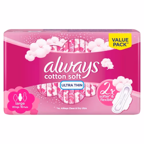 Always Ultra Thin Large Wings Pads - 16s