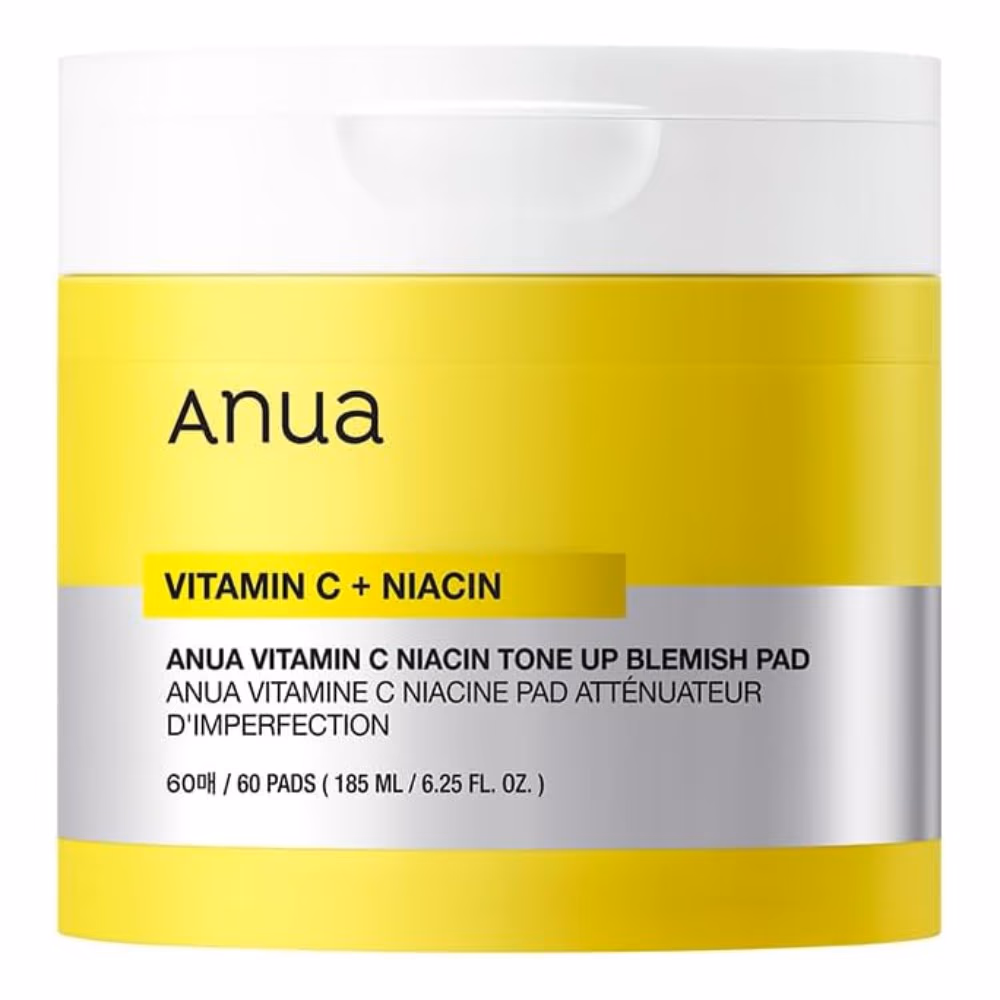 Anua Vitamin C + Niacin Tone Up Blemish Pad – 60 Pads | Brightening & Exfoliating Toner Pads for Dark Spots & Uneven Skin Tone