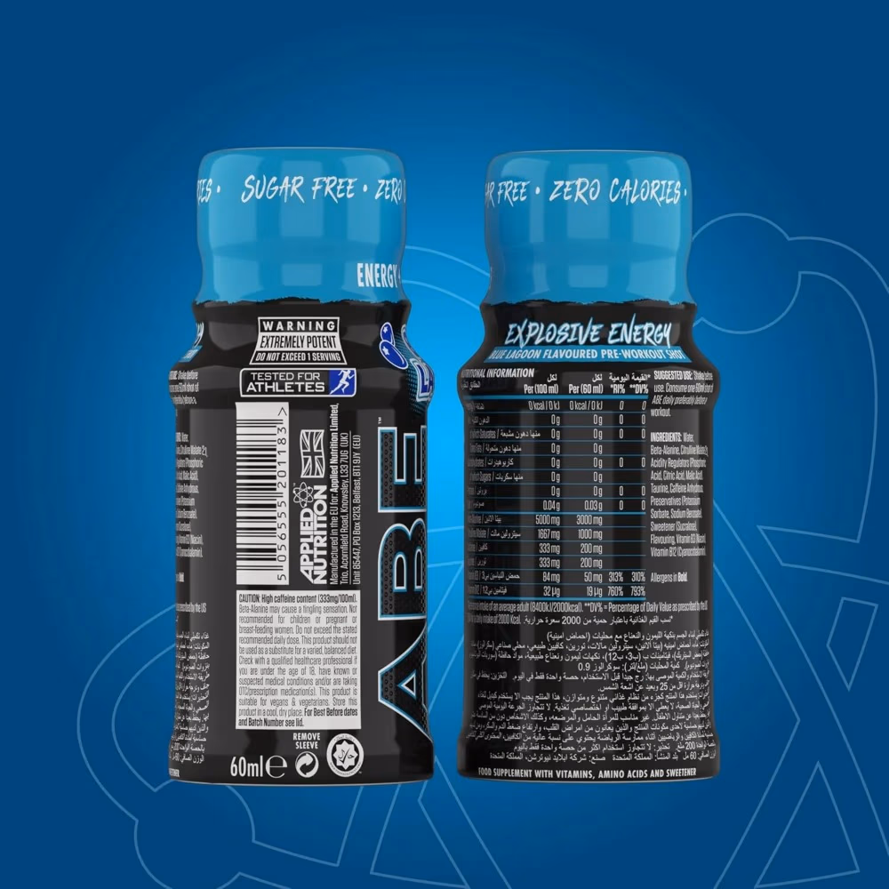  Applied Nutrition ABE Pre-Workout Shot Blue Lagoon Flavor 60ml x 12pcs 4