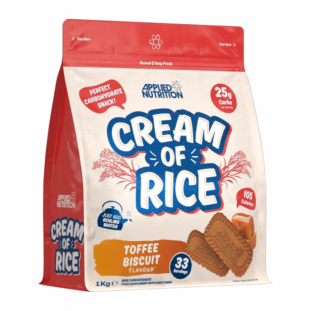 Applied Nutrition Cream of Rice Toffee Biscuit 1kg 1