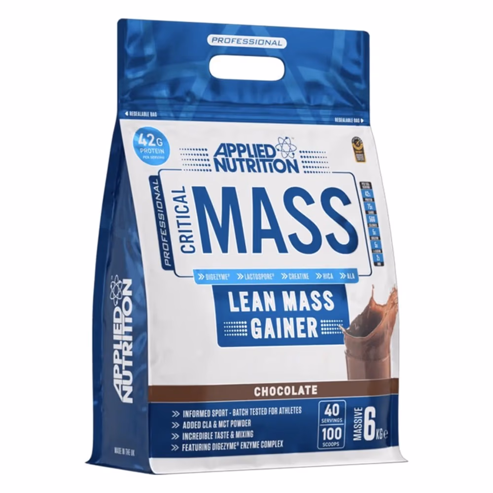 Applied Nutrition Critical Mass Lean Mass Gainer 6kg– High-Protein, Chocolate Flavour Calorie-Dense for Lean Muscle Growth